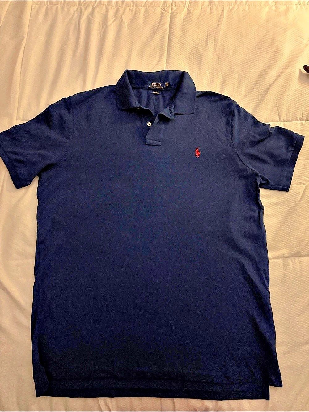 Polo Ralph Lauren Classic Fit Mesh Polo Shirt Men's Blue